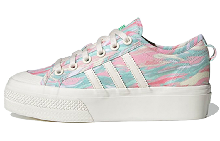 Buy (W) アディダス NIZZA プラットフォーム ピンクフローズングリーン GW0166