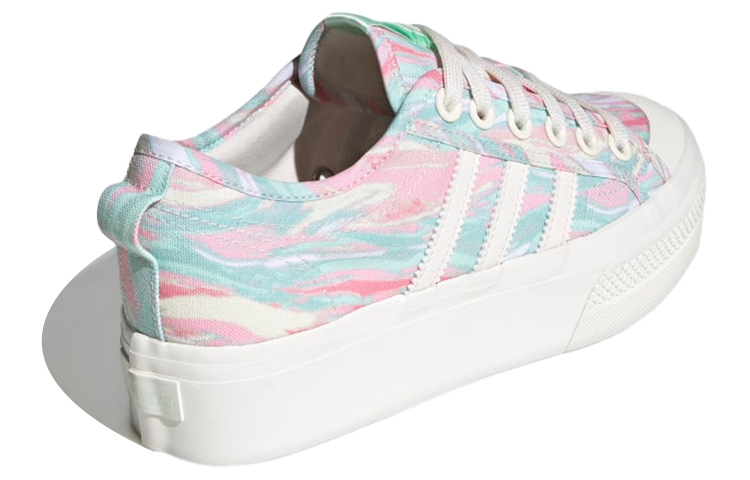 Shop (W) アディダス NIZZA プラットフォーム ピンクフローズングリーン GW0166