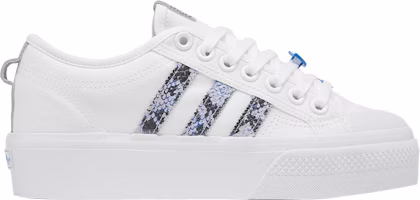 (Women) adidas Nizza Platform 'Snakeskin - White Focus Blue' GX8948 (Women) adidas Nizza Platform 'Snakeskin - White Focus Blue' GX8948