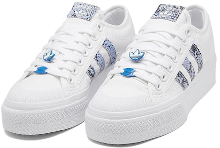 (女性)adidas Nizza 厚底鞋「蛇皮-白色焦點藍」GX8948 Order (女性)adidas Nizza 厚底鞋「蛇皮-白色焦點藍」GX8948