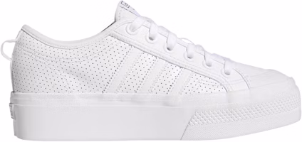 (Women) adidas Nizza Platform 'Triple White Perforated' FX9180 (Women) adidas Nizza Platform 'Triple White Perforated' FX9180