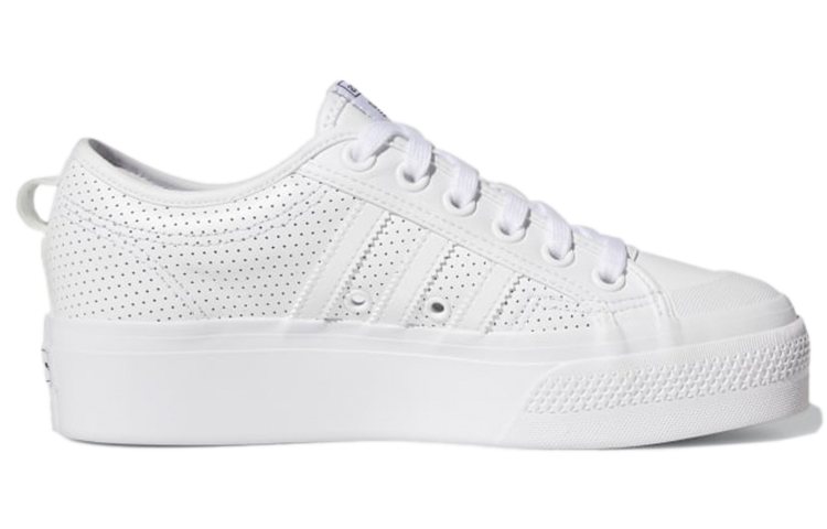 Order (Women) adidas Nizza Platform 'Triple White Perforated' FX9180