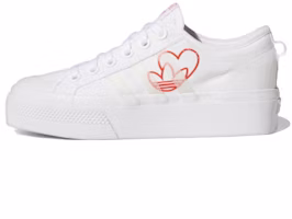 (Women) adidas Nizza Platform 'White Red Heart' FX9179 (Women) adidas Nizza Platform 'White Red Heart' FX9179