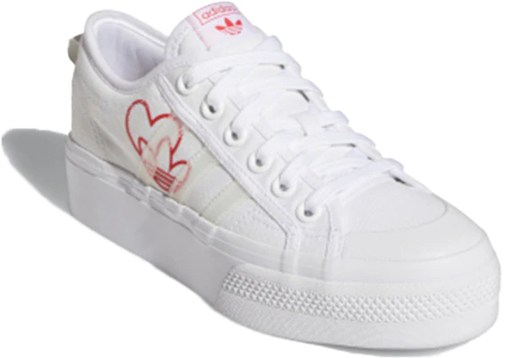 (W) adidas Nizza Platform ''Weiß Rot Herz'' FX9179 Order (W) adidas Nizza Platform ''Weiß Rot Herz'' FX9179