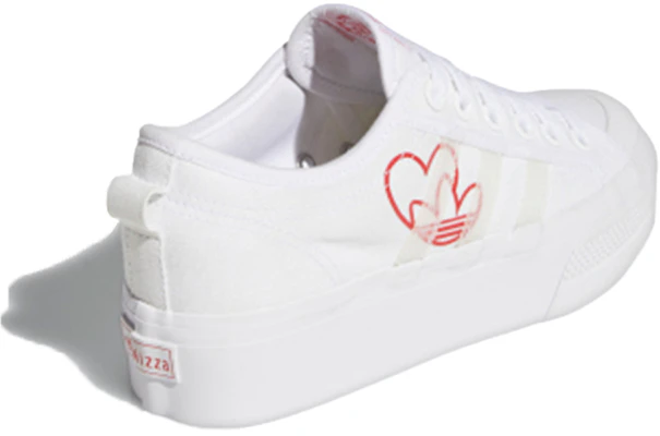 (W) adidas Nizza Platform ''Weiß Rot Herz'' FX9179 Lookbook (W) adidas Nizza Platform ''Weiß Rot Herz'' FX9179