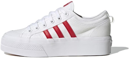 (Women) adidas Nizza Platform 'White Scarlet' HQ1902 (Women) adidas Nizza Platform 'White Scarlet' HQ1902