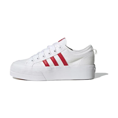 (W) adidas Nizza Platform 'White Scarlet'