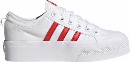 (Women) adidas Nizza Platform 'White Scarlet' HQ1902 (Women) adidas Nizza Platform 'White Scarlet' HQ1902