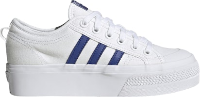 (Women) adidas Nizza Platform 'White Semi Lucid Blue' HQ1909 (Women) adidas Nizza Platform 'White Semi Lucid Blue' HQ1909
