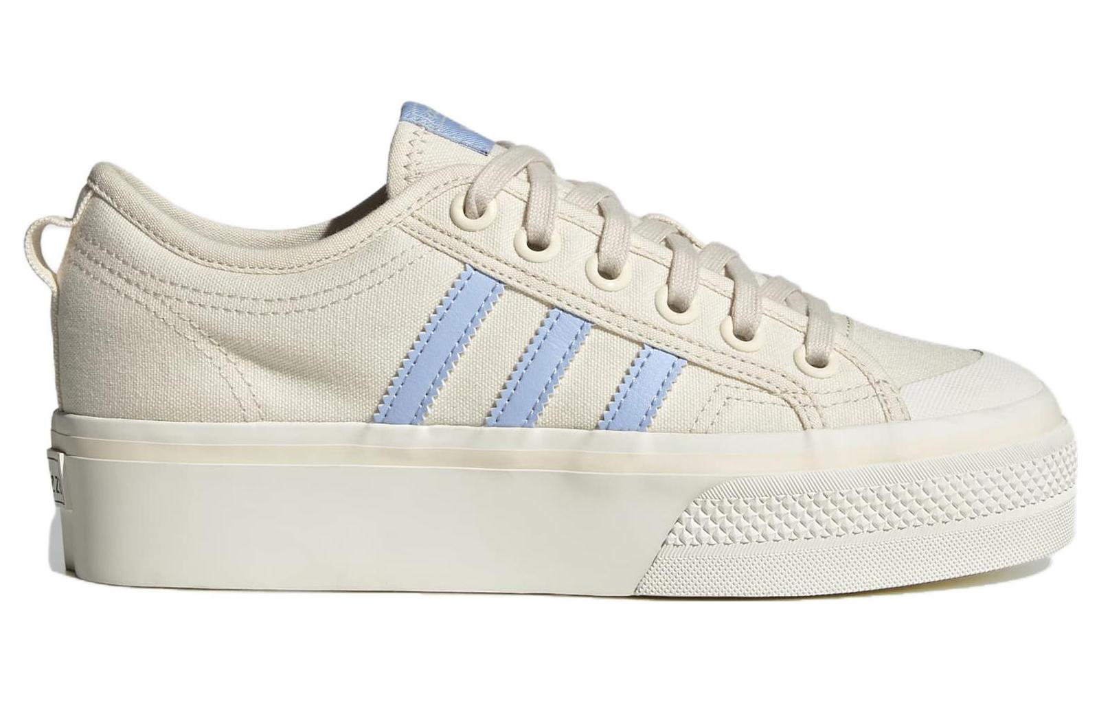 Order adidas originals NIZZA 平台防滑耐磨輕便 低筒 板鞋 女款 米色