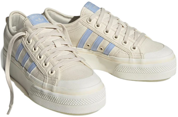 adidas originals NIZZA 平台防滑耐磨輕便 低筒 板鞋 女款 米色 Lookbook adidas originals NIZZA 平台防滑耐磨輕便 低筒 板鞋 女款 米色