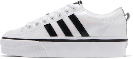 (Women) adidas Nizza Platform High 'White Black' H04224 (Women) adidas Nizza Platform High 'White Black' H04224