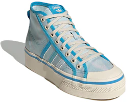 Shop (女款)adidas Nizza 平底中筒帆布鞋「Almost Blue Pantone」GX4604