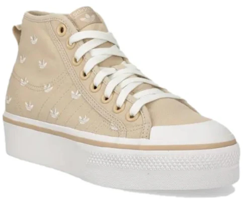 (W) adidas Nizza Platform Mid ''Beige Monogram Trèfle'' IG5059 Order (W) adidas Nizza Platform Mid ''Beige Monogram Trèfle'' IG5059