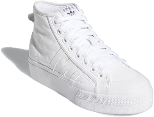 (Women) adidas Nizza Platform Mid 'Cloud White' FY7602 Lookbook (Women) adidas Nizza Platform Mid 'Cloud White' FY7602