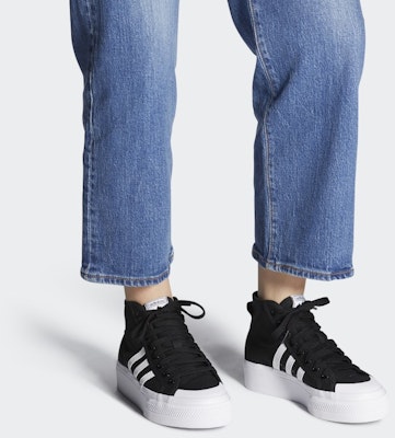 (W) 아디다스 니짜 플랫폼 미드 "코어 블랙 화이트" FY2783 Sizing (W) 아디다스 니짜 플랫폼 미드 "코어 블랙 화이트" FY2783