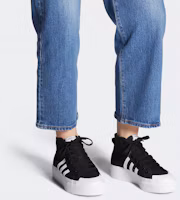 Cheap (女性) adidas Nizza 平底中筒鞋 '核心黑白' FY2783