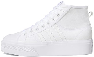 (Women) adidas Nizza Platform Mid 'Triple White' FY2782 (Women) adidas Nizza Platform Mid 'Triple White' FY2782