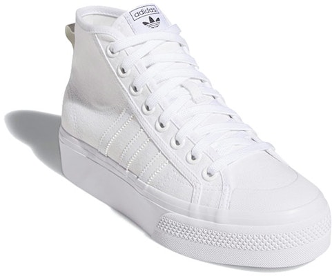 (W) adidas Nizza Plataforma Mid 'Triple Blanco' FY2782 Lookbook (W) adidas Nizza Plataforma Mid 'Triple Blanco' FY2782