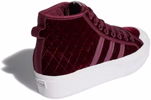 Shop adidas originals Nizza 平台中筒 舒適耐磨板鞋 女款 深紅