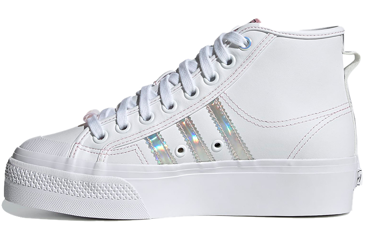(Women) adidas Nizza Platform Mid 'White Iridescent' H01566