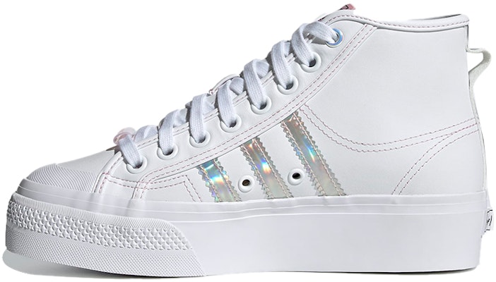(Women) adidas Nizza Platform Mid 'White Iridescent' H01566 Buy (Women) adidas Nizza Platform Mid 'White Iridescent' H01566
