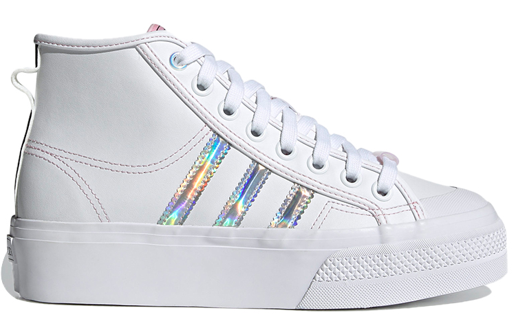 Lookbook (W) 阿迪达斯 Nizza Platform Mid '白色虹彩' H01566