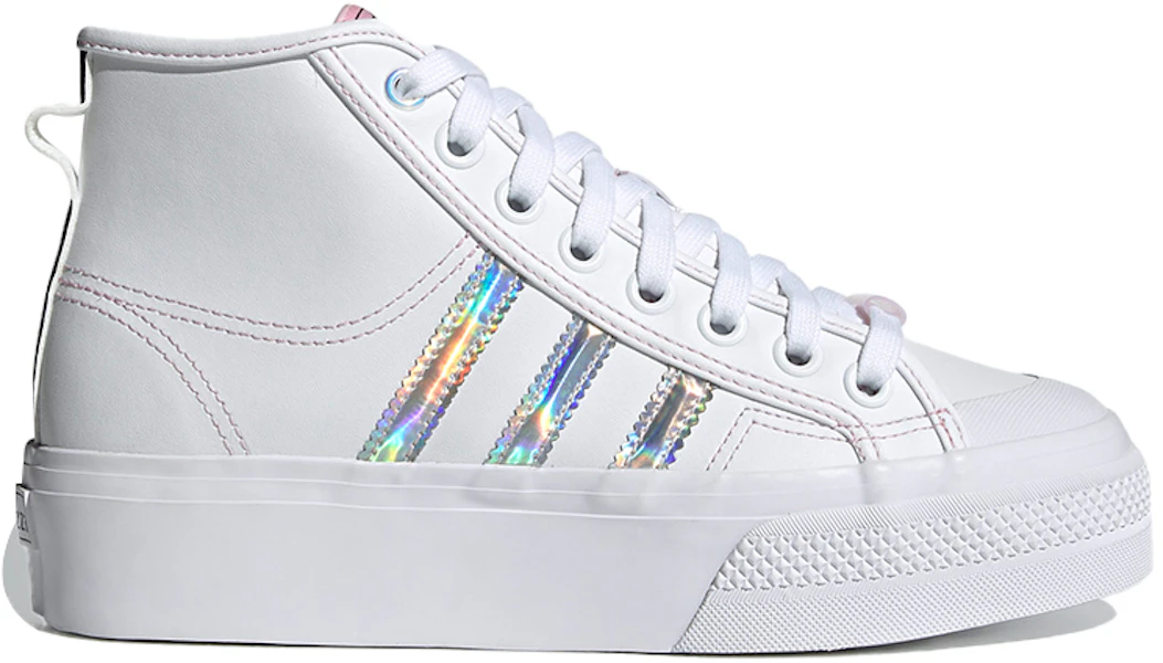 (W) 阿迪达斯 Nizza Platform Mid '白色虹彩' H01566 Lookbook (W) 阿迪达斯 Nizza Platform Mid '白色虹彩' H01566