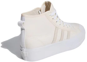 Shop adidas originals NIZZA 舒適 耐磨輕便 中幫 板鞋 女款 米白色
