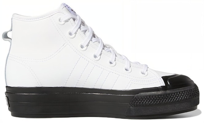 (W) adidas Nizza RF Platform Mid 'Putih Hitam' FY7606 Order (W) adidas Nizza RF Platform Mid 'Putih Hitam' FY7606