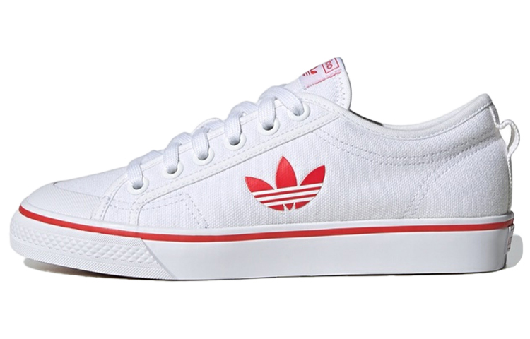 (Women) adidas Nizza Trefoil 'White Red' FX9267