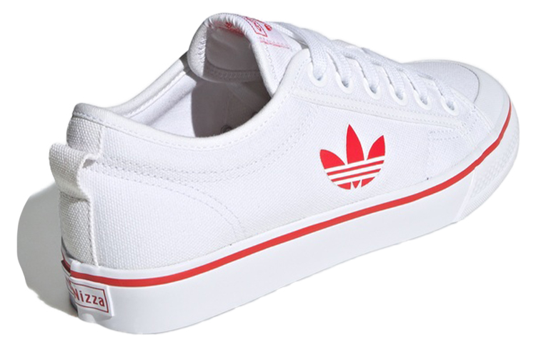 Shop (W) adidas Nizza Trefoil ''Bianco Rosso'' FX9267
