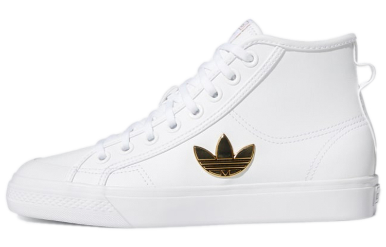(W) adidas Nizza Trefoil Hi Cloud White Gold Metallic