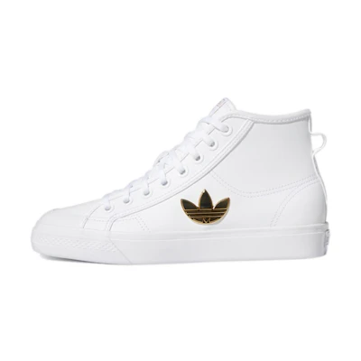 (W) adidas Nizza Trefoil Hi Cloud White Gold Metallic