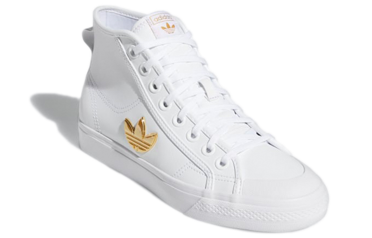 (W) adidas Nizza Trefoil Hi Cloud White Gold Metallic 圖 3