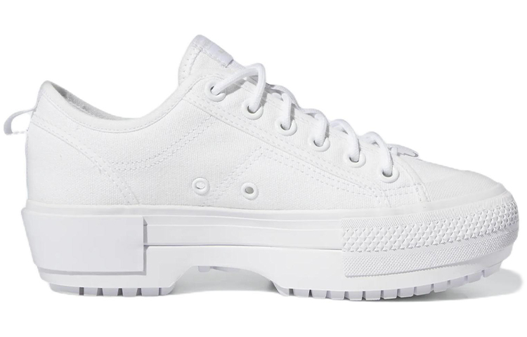 (W) adidas Nizza Trek Low 'Triple White' 圖 2