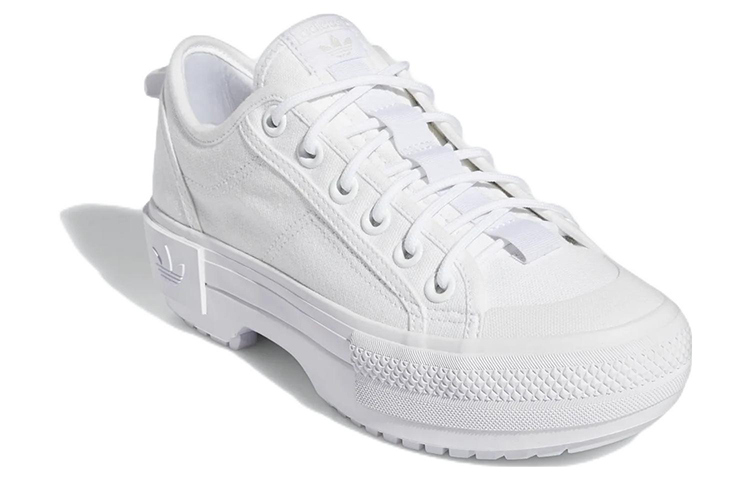(W) adidas Nizza Trek Low 'Triple White' 圖 3