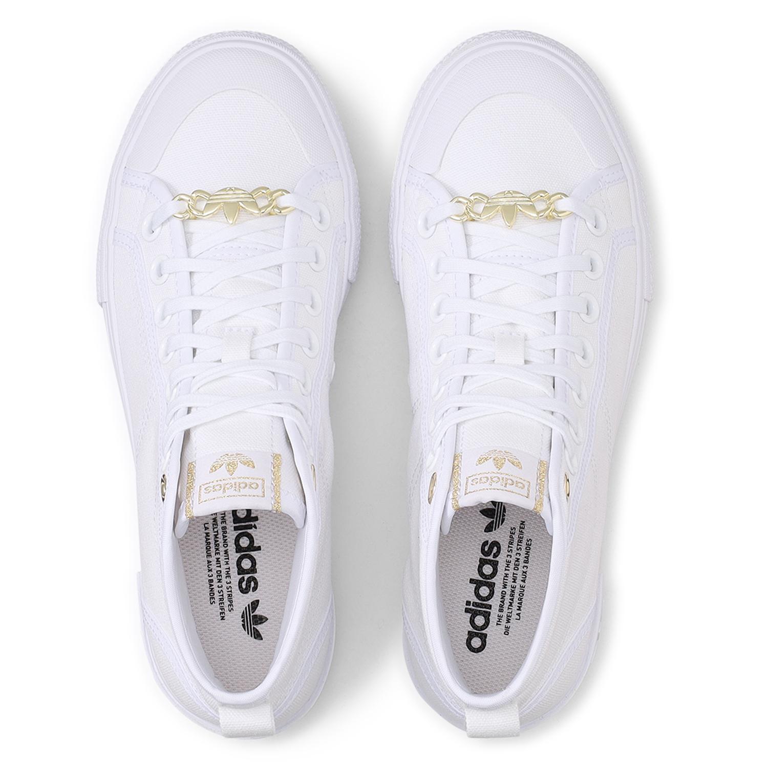 (W) Adidas Nizza Trek W 'Footwear White/Gum/Core Black' 圖 2