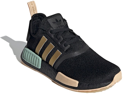 (Women) adidas NMD_R1 'Black Gold Metallic' FY3565 Lookbook (Women) adidas NMD_R1 'Black Gold Metallic' FY3565