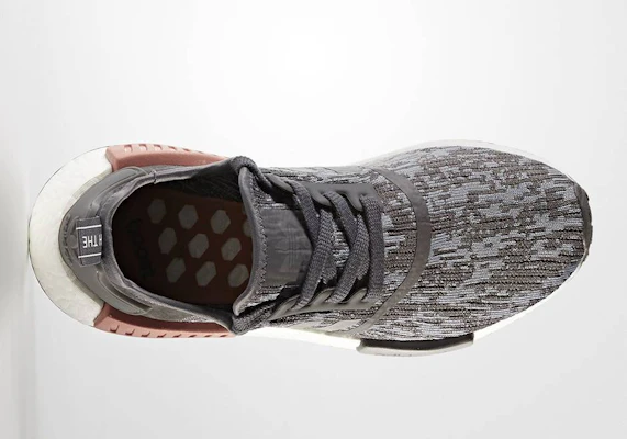 Women adidas NMD R1 Heather Grey Raw Pink BY9647 BY9647