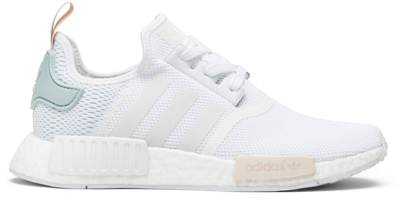 Adidas women's nmd_r1 w white & tactile green best sale