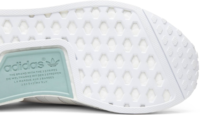 Adidas nmd r1 top women's white tactile green