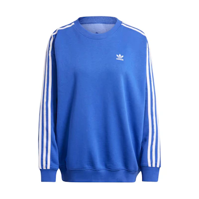 (Women) adidas Originals 3-Stripes Oversized Crew Sweatshirt Navy Blue IN8489
