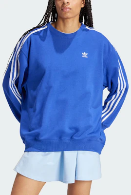 (W) アディダス オリジナルス 3ストライプ オーバーサイズ クルーネック スウェット ネイビー IN8489 Lookbook (W) アディダス オリジナルス 3ストライプ オーバーサイズ クルーネック スウェット ネイビー IN8489
