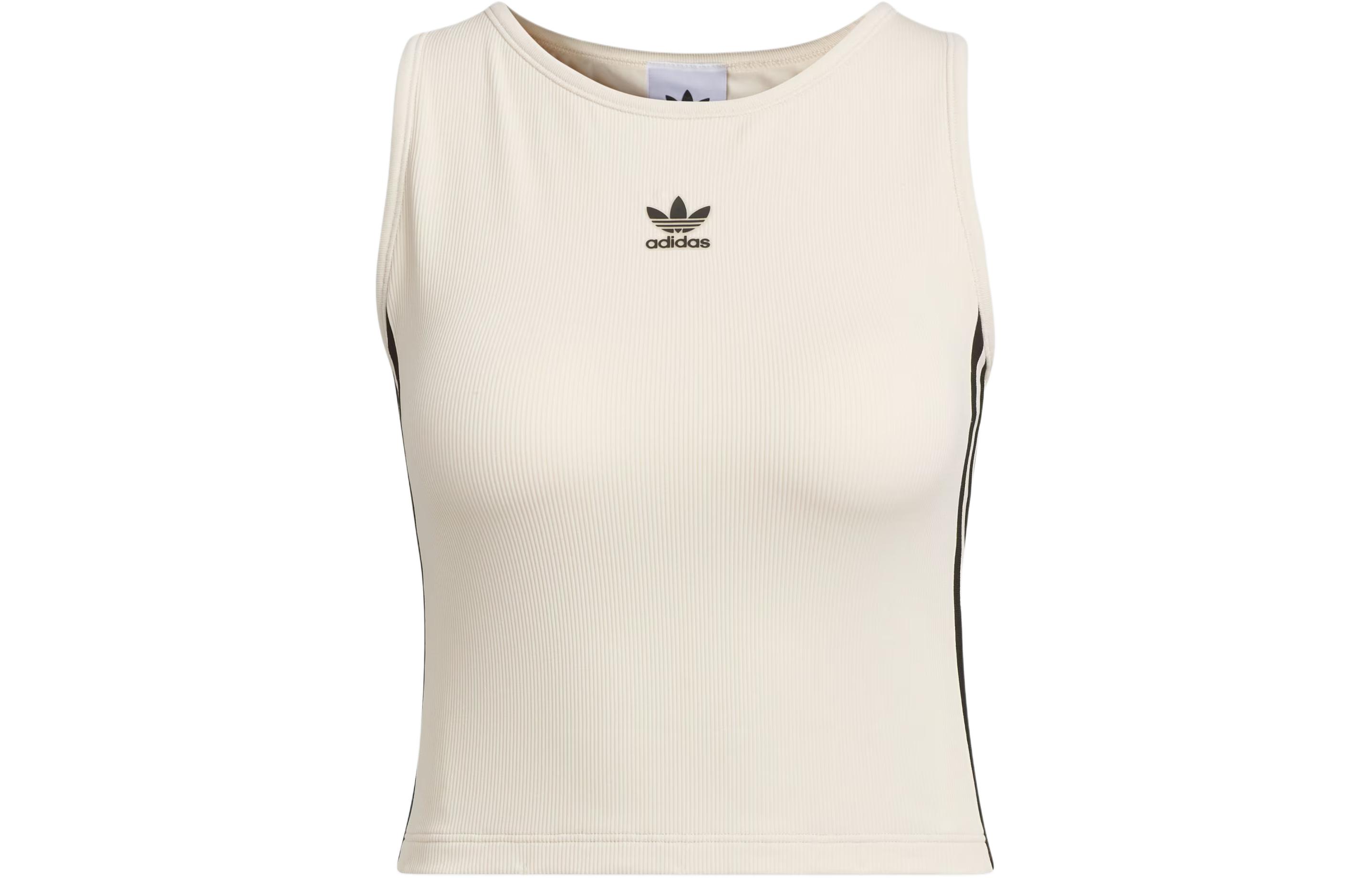 (Women) adidas Originals 3-Stripes Padded Tank Top - Color Block White Casual. JI6861