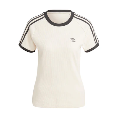 (Women) adidas Originals 3-Stripes Slim T-Shirt Retro Raglan Tee - Off White. IC5463