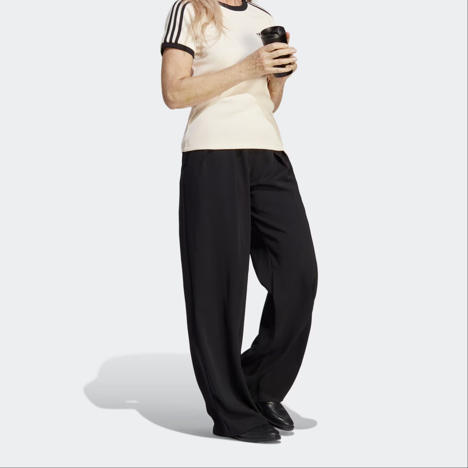 Purchase (Women) adidas Originals 3-Stripes Slim T-Shirt  Retro Raglan Tee - Off White. IC5463