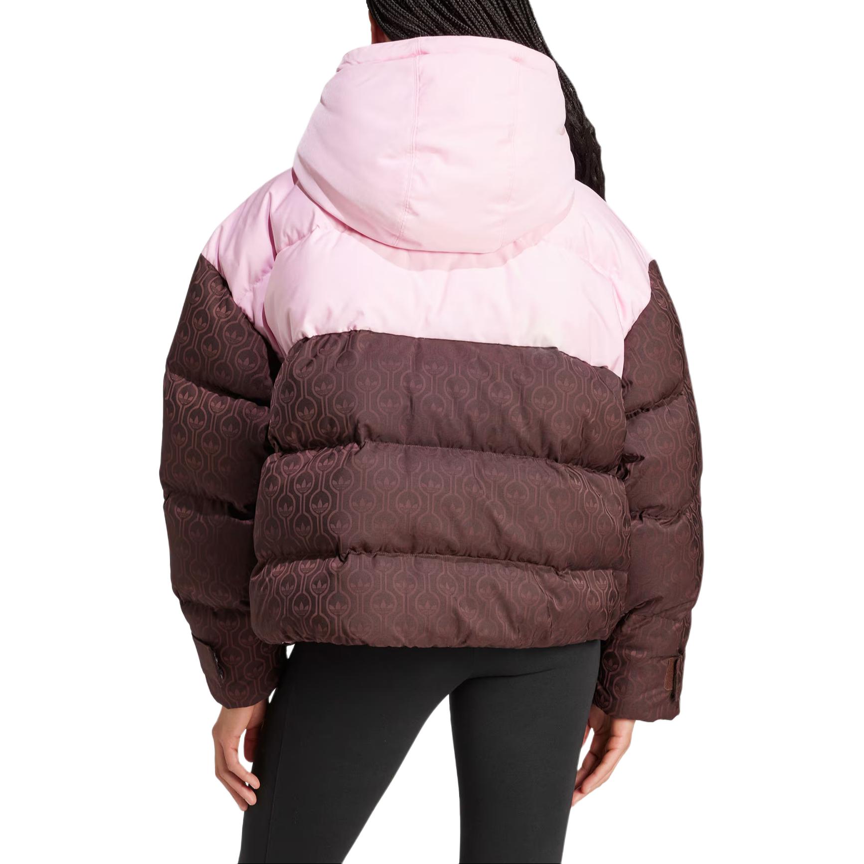 Shop (W) adidas Originals 70s FW24 Jaket Pink/Coklat Mistis Garis. JN7653