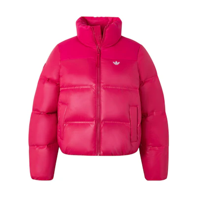 (Women) adidas Originals 600 Fill Pink Logo Puff Down Jacket Long Sleeve. JE6041
