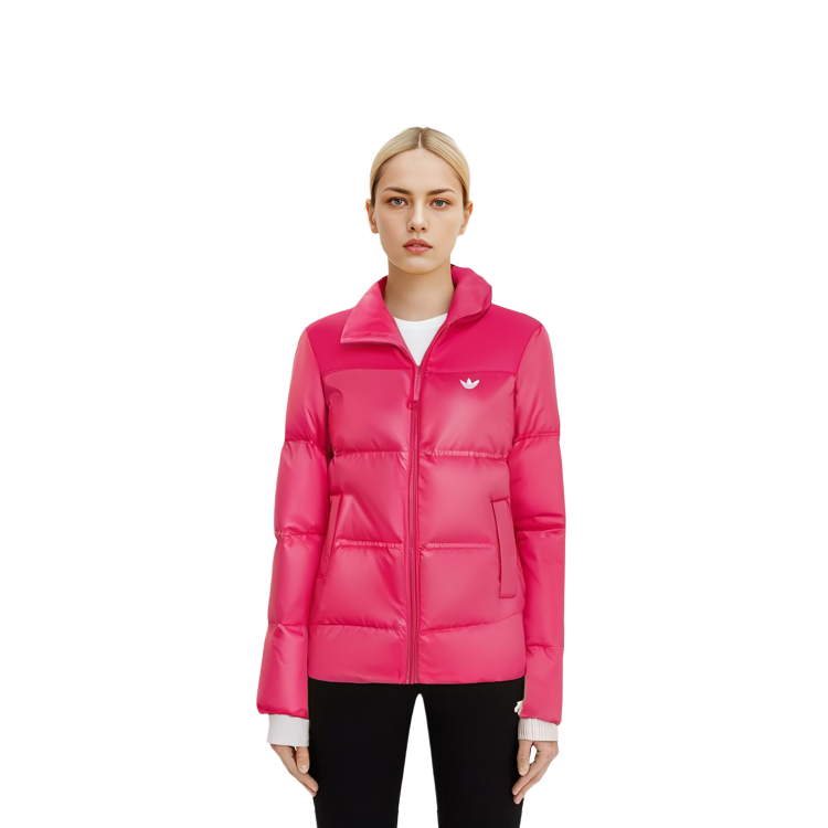 Shop (W) adidas Originals 600填充粉色Logo羽絨外套長袖. JE6041